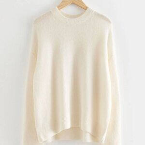 & Other Stories White Wool Sweater (Oversized, Size Small)